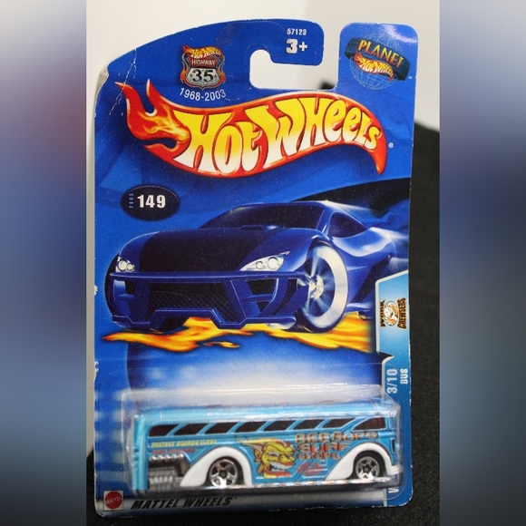 Hot Wheels 2003 #149 Work Crewsers #3/10 Bus Blue - Picture 1 of 3